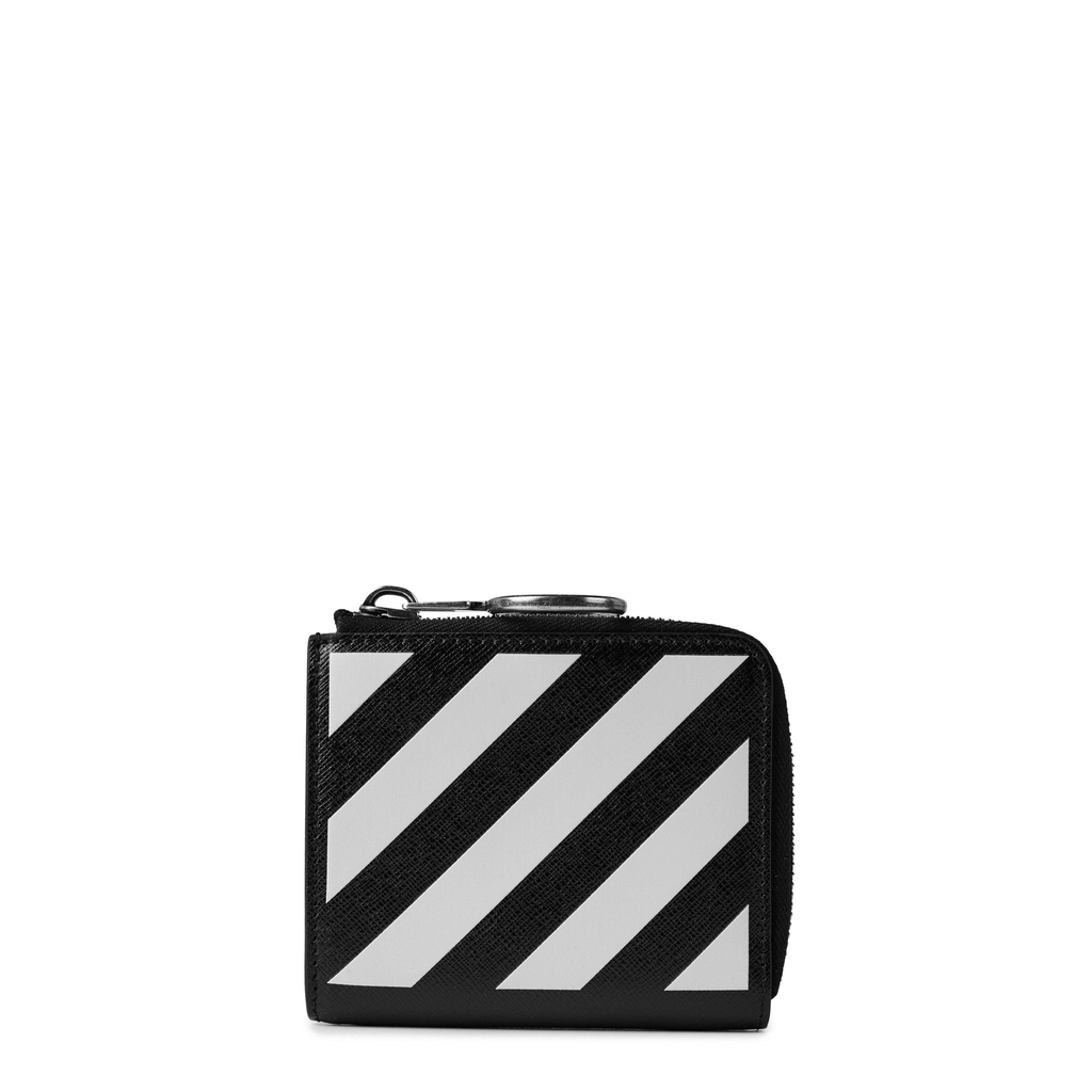 Off White Binder Wallet Cardholder - Black White